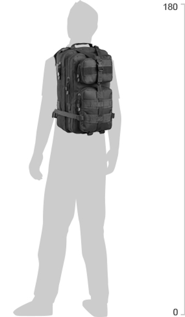 Рюкзак Defcon 5 Tactical Back Pack 40 літрів із відсіком під гідратор Чорний (14220317) - зображення 2