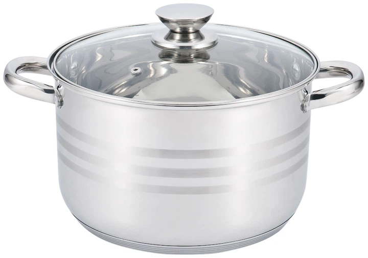 Кастрюля из нержавеющей стали UNIQUE UN-5002 1,2 л с крышкой из ...