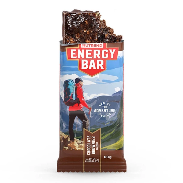 Углеводный Батончик для энергии Energy Bar Nutrend 60г Шоколадное пирожное (14119023) - изображение 2