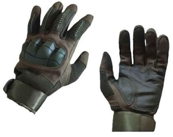 Тактичні рукавички M-Tac FM Рукавички тактичні штурмові Зелений + камуфляж XL MX-52 - зображення 1
