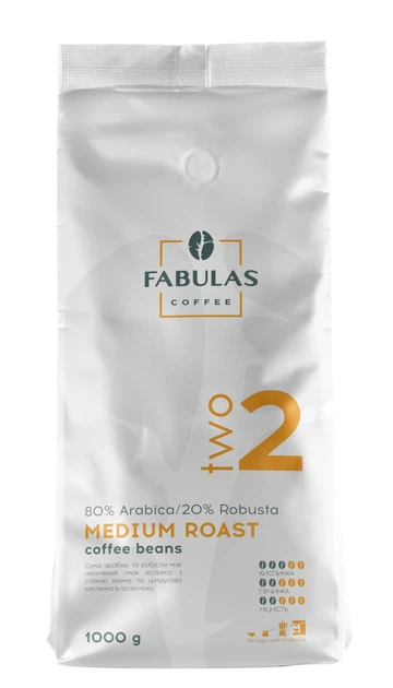 Кава в зернах Fabulas Coffee Two2 1кг - Фото 1 Кава в зернах Fabulas Coffee Two2 1кг - изображение 1