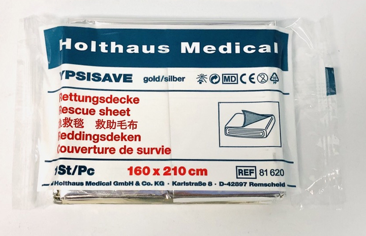 Термоодеяло Holthaus Medical спасательное (2000992413947) – фото