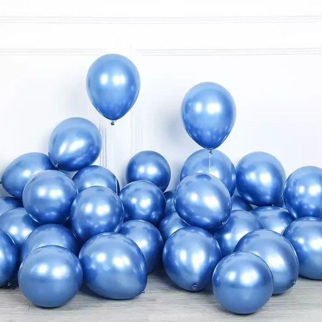Воздушный Шар 12" (30см) КИТАЙ Синий Хром – фото, отзывы ...