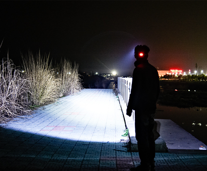 Фонарь налобный XBalog XB-8003Zoom-2*18650,алюминиевый, 3 режима работы, угол наклона до 90°, водостойкий - зображення 9