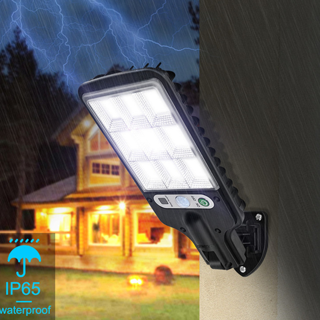 Вуличний світлодіодний ліхтар на сонячній батареї з пультом Solar Light SL-6164-108COB настінний світильник з датчиком руху, акумуляторний - зображення 6