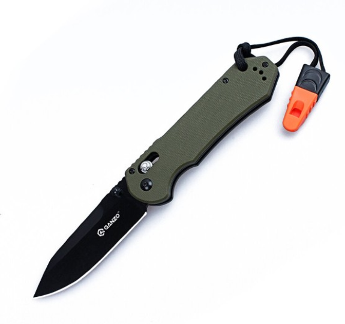 Нож складной карманный, туристический Axis Lock Ganzo G7453-GR-WS Green 210 мм - изображение 1