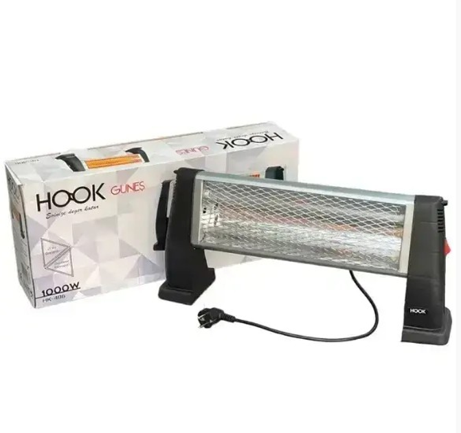 Инфракрасный обогреватель HOOK HK-406 1000W бытовой кварцевый – фото ...