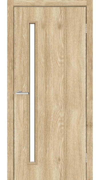 Міжкімнатні двері MSDoors Takoma декоративне скло 600*2000 бук світлий - зображення 1