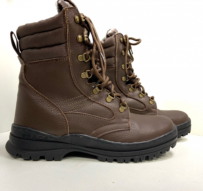 Берцы зимние с мембранным утеплителем, обувь для военных KROK BЗ3, 45 размер, коричневые, 01.45 - изображение 1