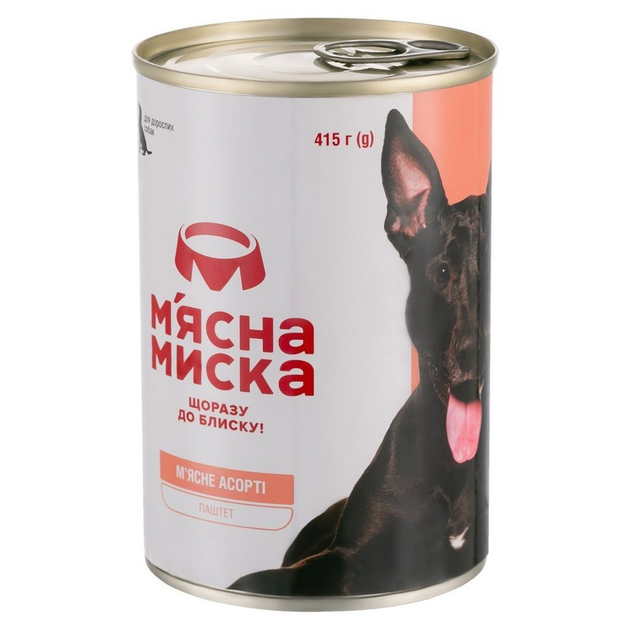 Вологий корм М'ясна Миска консерва курка 415г для дорослих собак ...