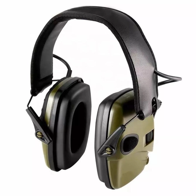 Активні стрілецькі навушники тактичні Perfect ProTac Plus Олива + Беруші (12790b) - зображення 2