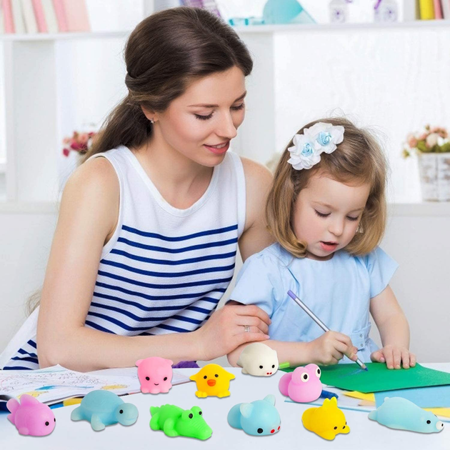 Набор игрушек-сюрпризов антистресс Сквиши Squishies - 60 шт в коробке ...