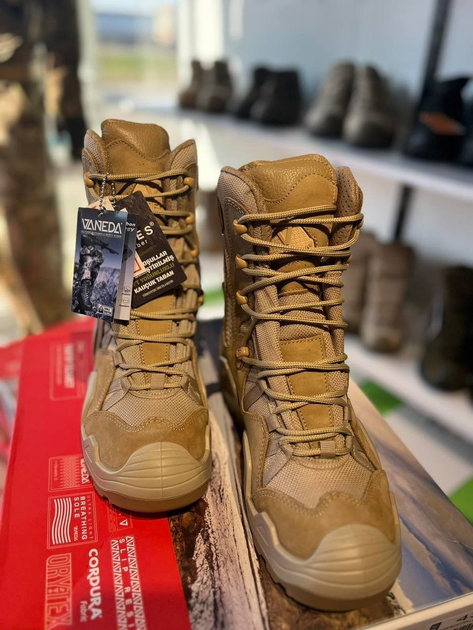 Військові тактичні черевики Vaneda Nato Койот, Зимові до -20 берці з натуральної шкіри. 45 - зображення 2