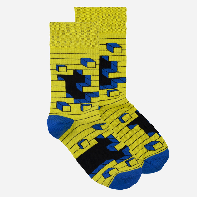 Носки The Pair of Socks 1P-111-3D-YEL коттон 38-40 Желтые
