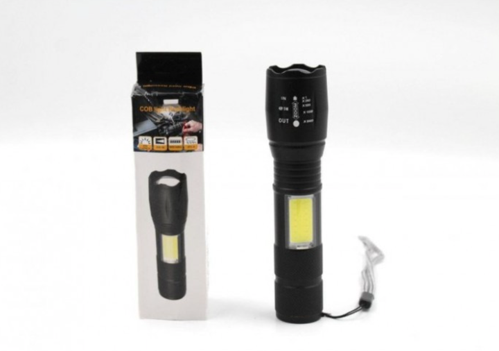 Ручний ліхтар компактний акумуляторний ліхтарик ZOOM BL29 COB LIGHT діод T6 З БІКОВІ СВІТЛОМ (Заряд від USB кабелю) - Фото 3 Ручний ліхтар компактний акумуляторний ліхтарик ZOOM BL29 COB LIGHT діод T6 З БІКОВІ СВІТЛОМ (Заряд від USB кабелю) - зображення 3