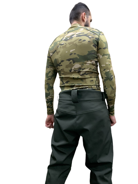 Тактичні штани ЗСУ Софтшелл Олива теплі військові штани на флісі розмір 60-62 зріст 167-179 - зображення 2