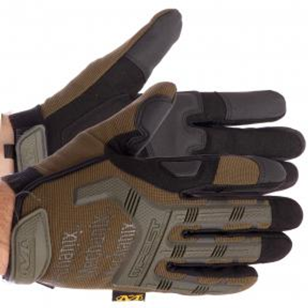 Рукавички тактичні MECHANIX WEAR BC-4698 Матеріал: фліс, PL (поліестер), PVC (полівінілхлорид) Розмір: ХL Колір: Оливковий - зображення 1