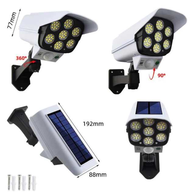 Уличный LED фонарь на солнечной батарее аккумуляторный solar light BL JLP 2178 в виде камеры С датчиком движения Пультом ДУ - изображение 3