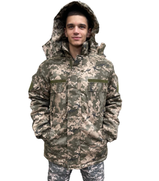 Форменная мужская демисезонная куртка пиксель размер 52 - изображение 1