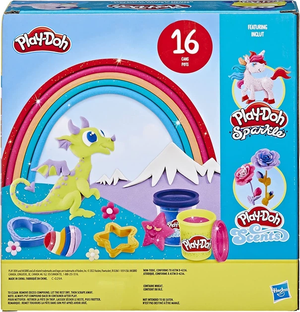 Ігровий набір Hasbro Play-Doh 16 баночок та форми (F3593) - Фото 6 Ігровий набір Hasbro Play-Doh 16 баночок та форми (F3593) - изображение 6