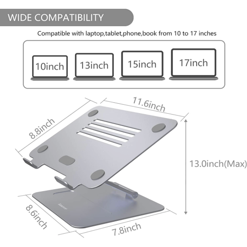 Подставка для ноутбука Yanavee Laptop Stand Gray (LS 002) - Фото 4 Подставка для ноутбука Yanavee Laptop Stand Gray (LS 002) - изображение 4
