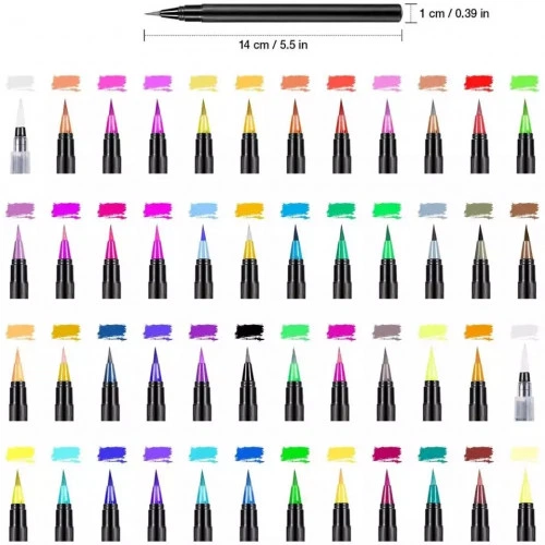 Акварельные маркеры Watercolor Brush Pen 48 цветов с кисточкой Набор ...