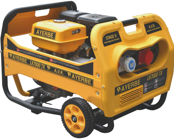Генератор бензиновый AYERBE LX 7000 TX 6.5 кВт 400 В/2.1 кВт 230 В ...