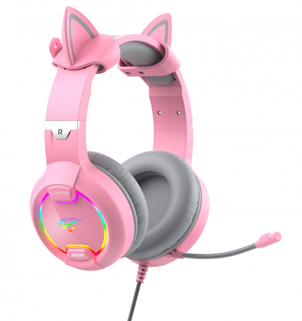 Ігрові навушники з мікрофоном HAVIT HV-H2233d Cat Pink купити в ...