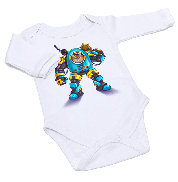 Боді Коти ЗСУ з коротким рукавом Heybaby розмір 74 - Фото 1 Боді Коти ЗСУ з коротким рукавом Heybaby розмір 74 - изображение 1
