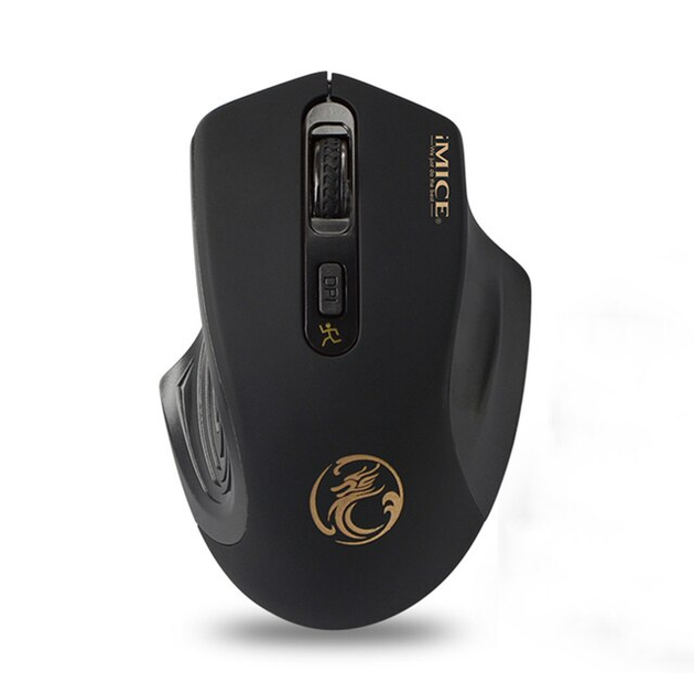 Беспроводная игровая мышь iMice G-1800 Silent мышка 2000dpi черная ...