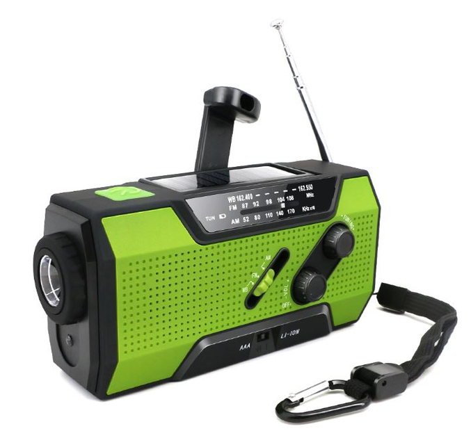 Многофункциональный радиоприемник AM/FM, с фонариком, Crank Radio, с ...
