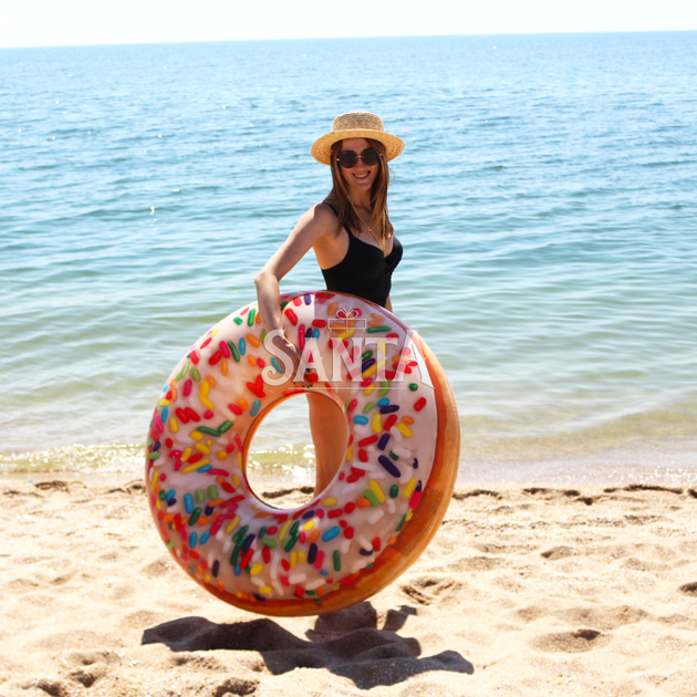 Надувной круг Intex Пончик с присыпкой (Rainbow donut) 99 см (56263) 