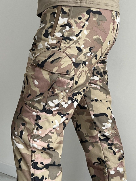 Военные тактические штаны SoftShell MultiCam Софт Шелл Мультикам L - изображение 2