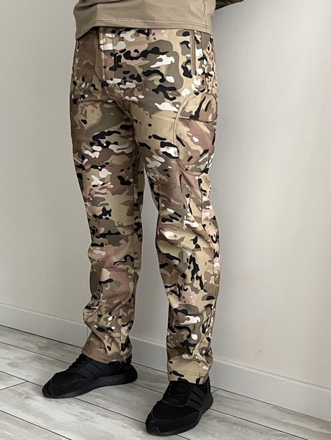 Военные тактические штаны SoftShell MultiCam Софт Шелл Мультикам XXL - изображение 1