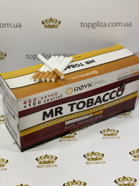 Ящик гильз для сигарет с фильтром MR TOBACCO 20 блоков по 450+100 шт ...