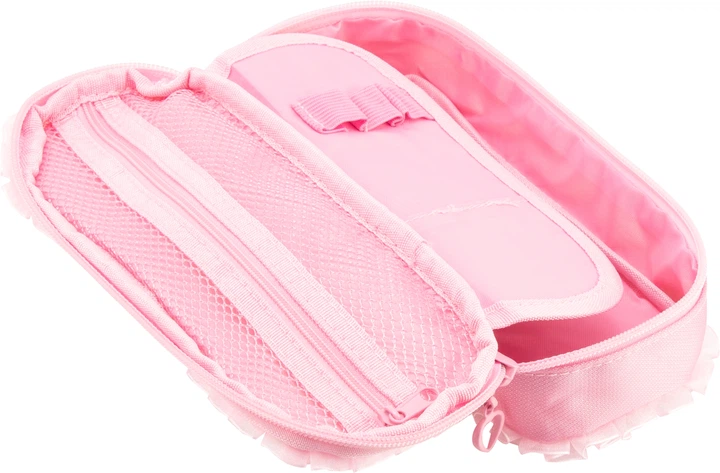 Пенал-сумка пушистая с аппликацией Cool For School 1 отделение Розовая (7471-pink) - изображение 3