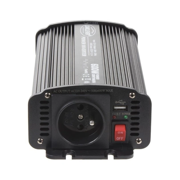 Преобразователь напряжения CARCLEVER 12/230В + USB, 600-1200Вт – фото ...