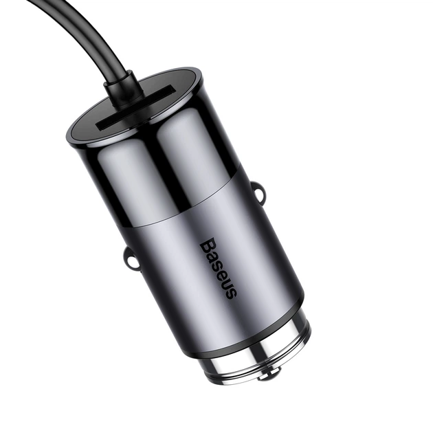 Автомобільний зарядний пристрій Baseus Enjoy Together 4 USB 5.5 A Сірий - зображення 8