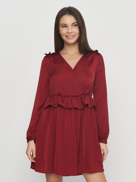 Платье осеннее женское KIABI XAZ243053JHIE 42 Бордовое (DD8000004844220 ...