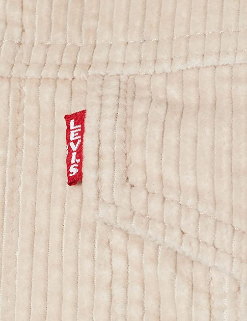 Жіноча флісова куртка Levi's, класична, вельветова на підкладці з шерпи, кремовий, розмір XS - изображение 5