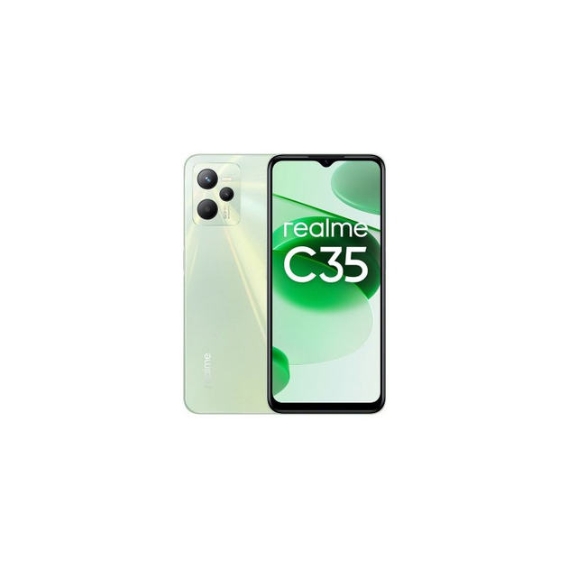 realme C35 グリーンスマートフォン本体 Мобильный телефон realme C35 4/128GB Glowing Green - купить