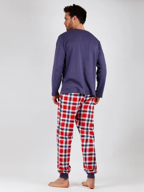Piżama męska z długimi spodniami i długim rękawem Admas 56567 L Granatowa (8433623609770) - obraz 3