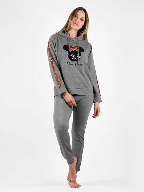 Piżama damska z długimi spodniami i długim rękawem Admas Disney 56967 L Szara melanż (8433623614965) - Zdjęcie 1 Piżama damska z długimi spodniami i długim rękawem Admas Disney 56967 L Szara melanż (8433623614965) - obraz 1