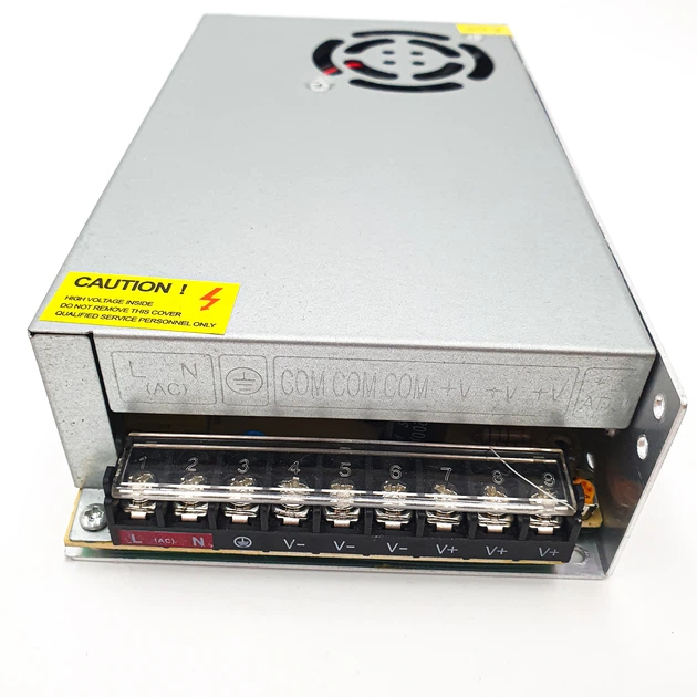 Блок питания перфорированный трансформатор адаптер 12В 250Вт 12V 20A 110v/220v Power Supply 250W металл - изображение 2