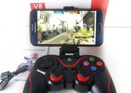 Беспроводной Bluetooth джойстик геймпад для мобильного телефона смартфона V8 PC Android iOS черный - изображение 6