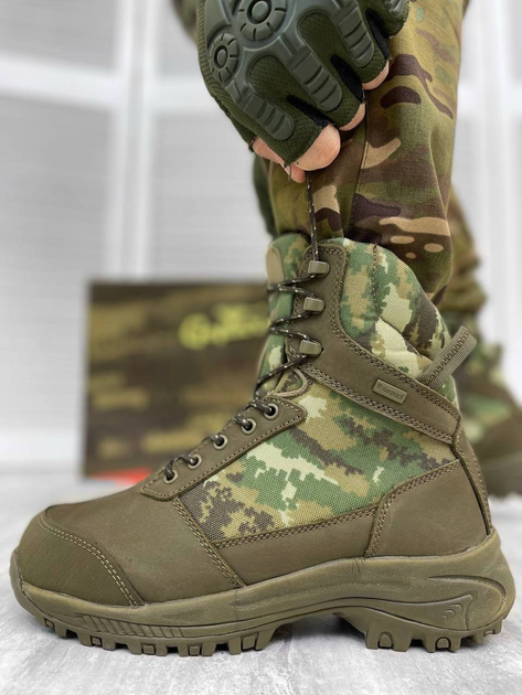 Тактические теплые военные ботинки Gepard Shock, Цвет: Камуфляж Пиксель, Размер: 41 - изображение 1