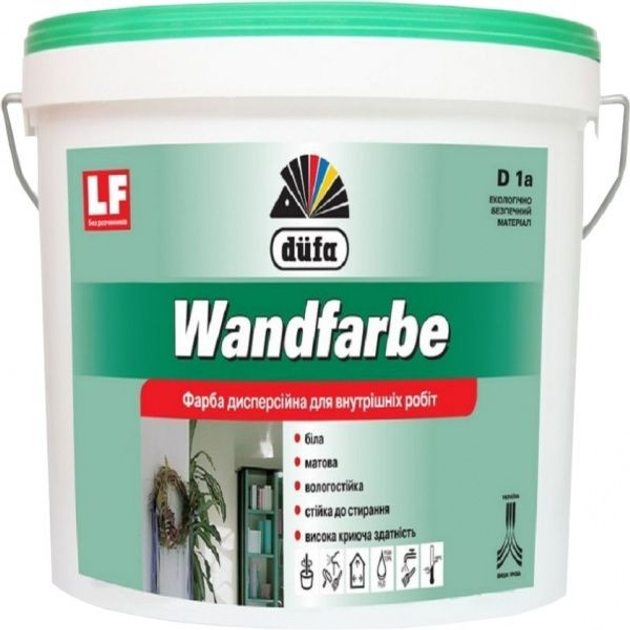 Фарба Dufa Wandfarbe дисперсійна гіпоалергійна 3.5 кг - зображення 1