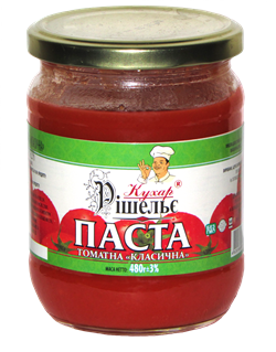 Томатная паста Класична твист 480г Кухар Рішельє - Фото 1 Томатная паста Класична твист 480г Кухар Рішельє - изображение 1