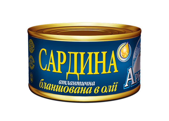 Сардина атлантична бланширована в олії Арктика 240 г – купити в Україні ...