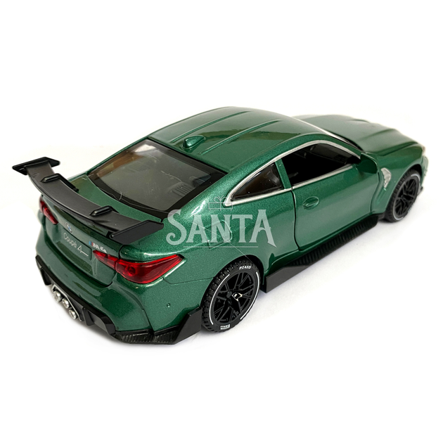 Іграшкова машинка металева BMW M4 Coupe АвтоЕксперт БМВ, зелений, звук, світло, іннерція, відкр. двері, капот, багажник, 15 * 7 * 5 см (ТК - 99885) - зображення 4